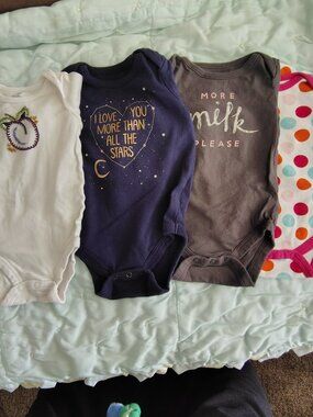 Girls Long Sleeve Onesies Mixed Brands Size 3-6 Months